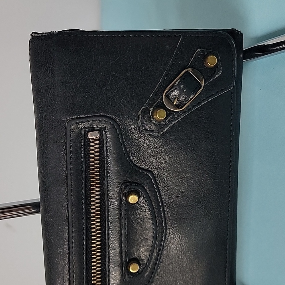 BALENCIAGA Agneau Classic Hardware Magnetic Closure Wallet Black - Picture 2 of 16